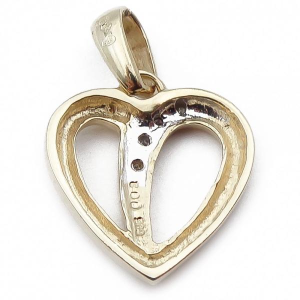 Kultainen sydänriipus 0,02ct #2