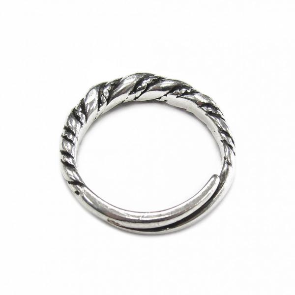 Kalevala koru Halikon Lampolan kierre sormus hopea 18 säädettävä #3