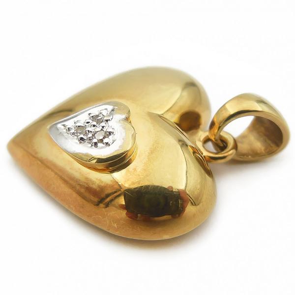 Kultainen riipus,sydän, Tim.yht.0.0015ct #2