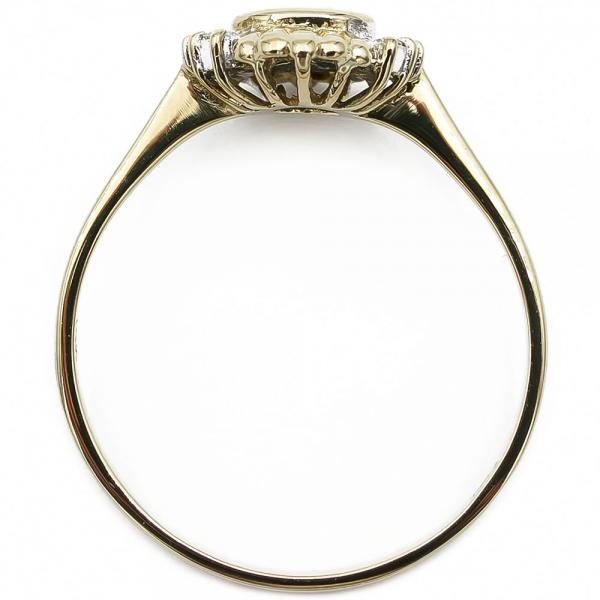 Kultainen sinisafiiri timanttisormus 0.06 ct 20,0 mm #2