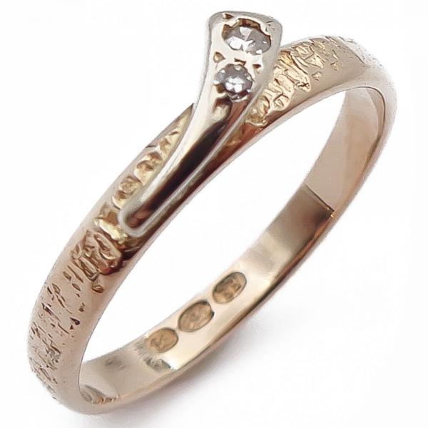18k timanttisormus 0,015ct 15,5mm v.-82 #0