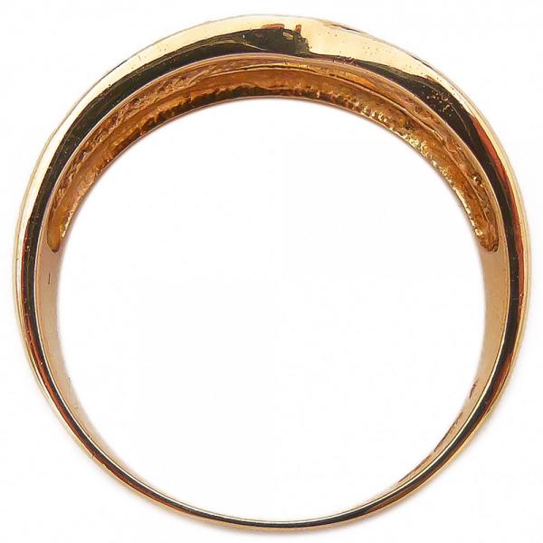 Kultainen tim.sormus,5x0.005ct,18mm #3