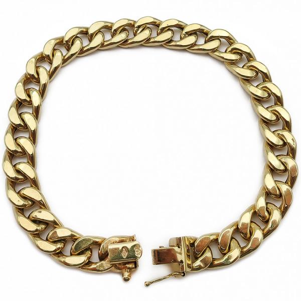 Kultainen panssari ranneketju 20,5cm lev.8mm #1