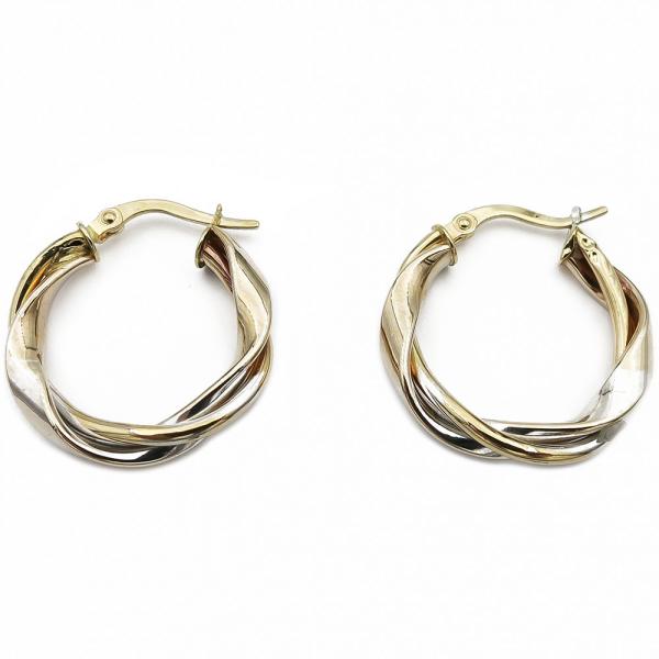 Kultaiset rengaskorvakorut 18 k  #1