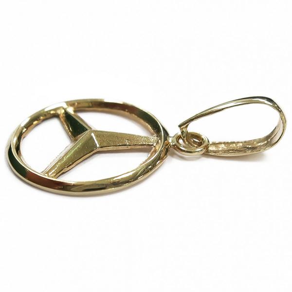 Mersedes Benz kultainen riipus 27mm #1