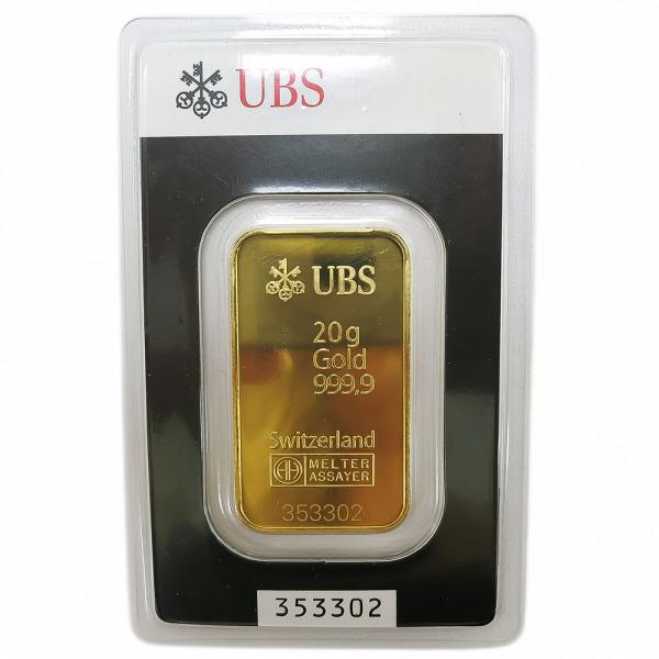 Sijoituskultalaatta UBS 20g #0