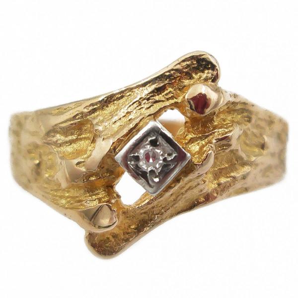 18K kultainen Helky Juvonen timanttisormus 0.01ct 1973 19 #1
