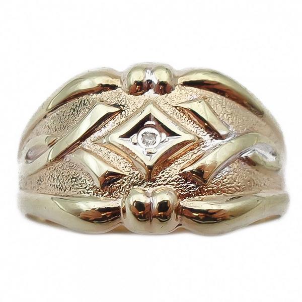 Kultainen timanttisormus 0,005ct 17mm #1