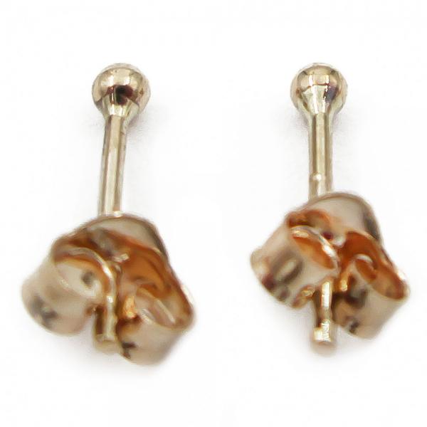 Kultaiset mini pallo korvakorut 2mm #1