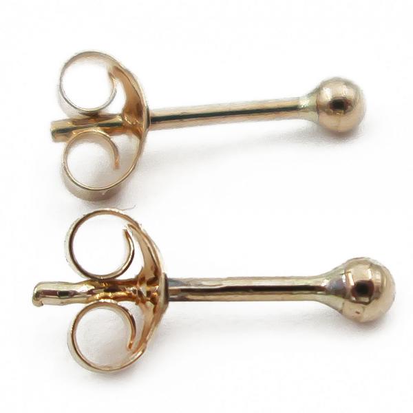 Kultaiset mini pallo korvakorut 2mm #2