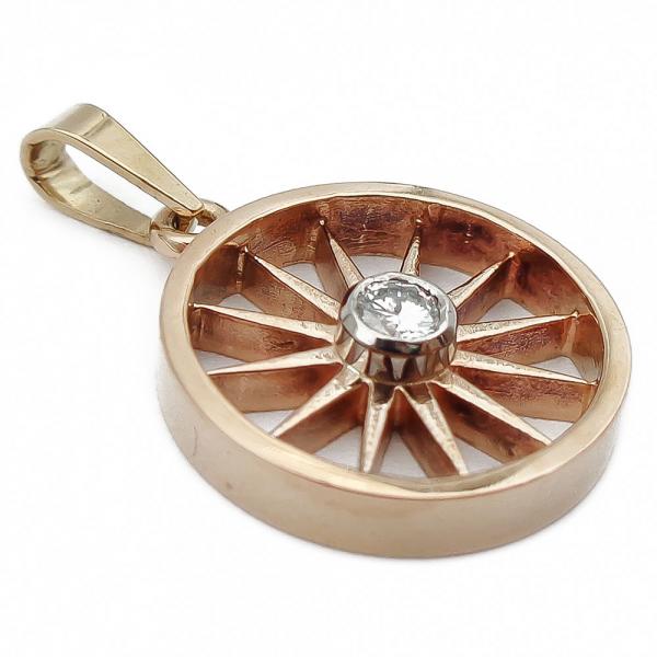 18k Tillander Aurinkokehä-riipus 0,05ct v.-79 #1
