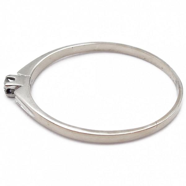 18k valkokultainen timanttisormus 0,02ct 17mm #3