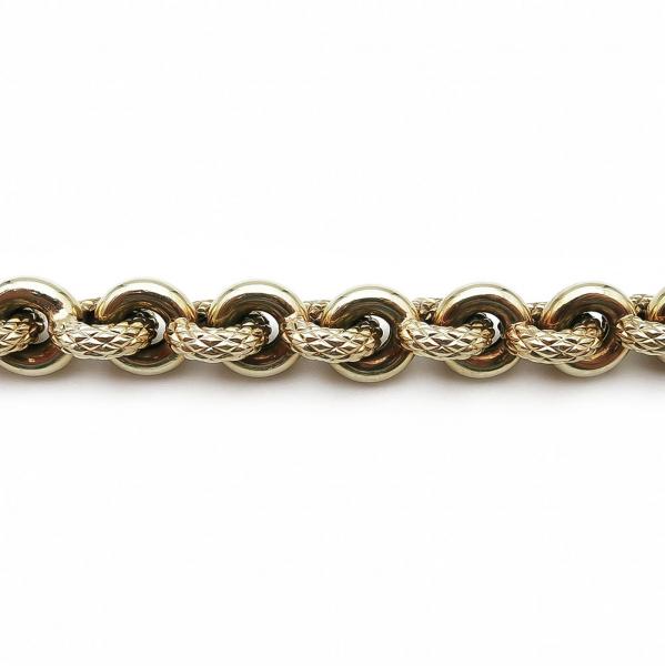 Kultainen näyttävä rannekoru 19cm lev.9mm #2
