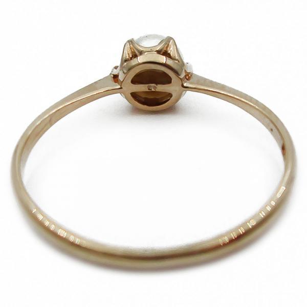 Kultainen helmisormus koko 16,25 4mm v.-84 #1