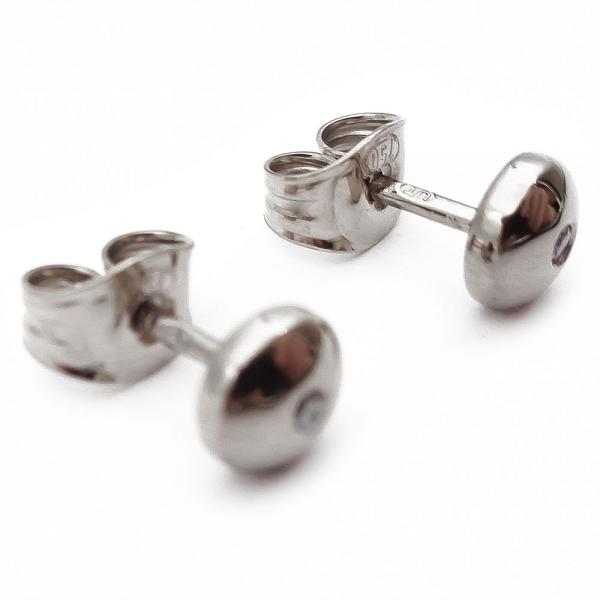 18k valkokultaiset timanttikorvakorut 0,04ct #1