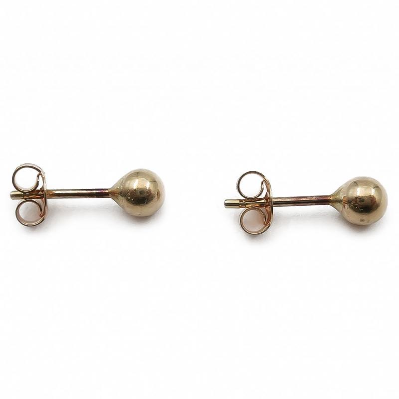 Kultaiset pallo tappikorvakorut 3mm #1