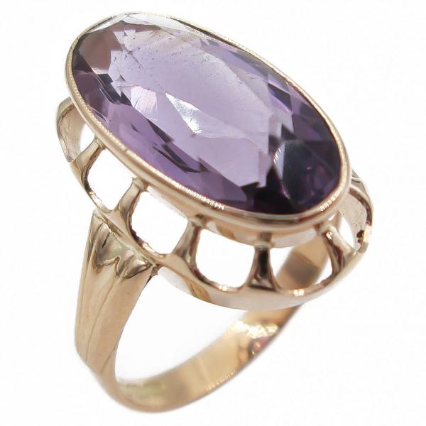 Kultainen lilakivinen sormus 17.5 1964 Orvo Mikael Reivonen #0