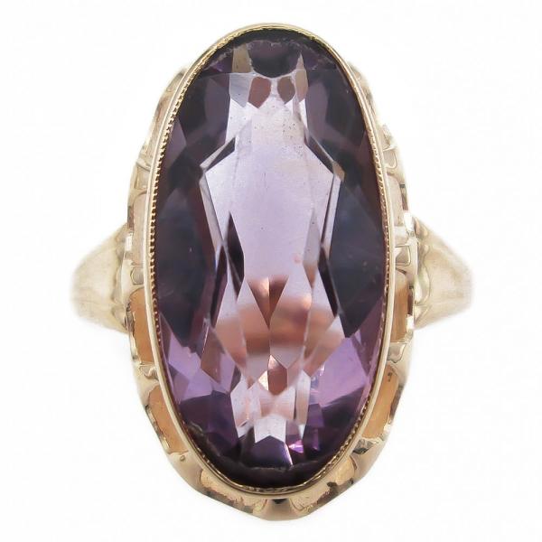 Kultainen lilakivinen sormus 17.5 1964 Orvo Mikael Reivonen #1