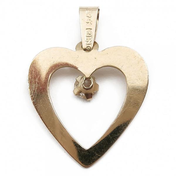 18K Timantti Sydänriipus 0,02ct  #1