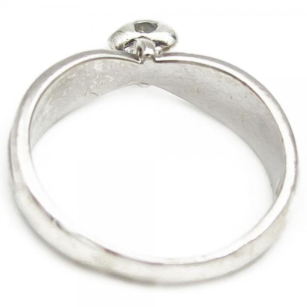 Hopeasormus roikkuva sydän halk.16.5mm #2