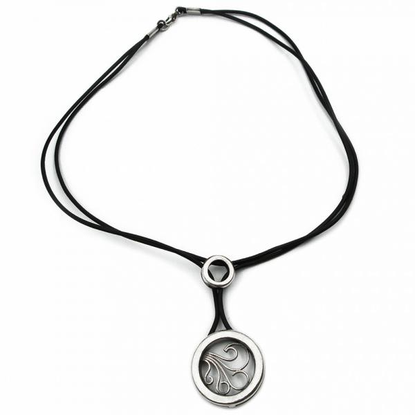 Kalevala Koru Vellamo riipus nahkanauhalla 44cm #1