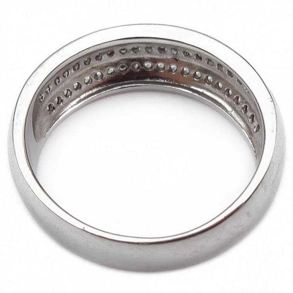 Hopeinen zirkoniasormus 19mm #2