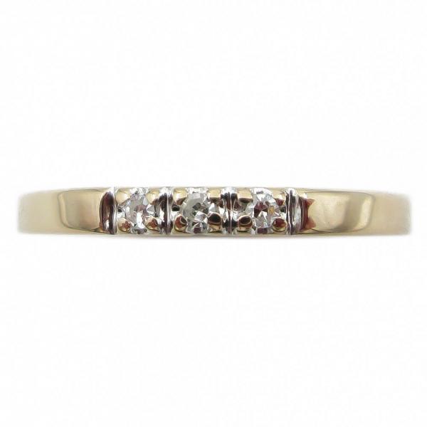 Kultainen timanttisormus 3kpl yht. 0.03ct 17.5 1990 Kaarinan Kulta Oy #1