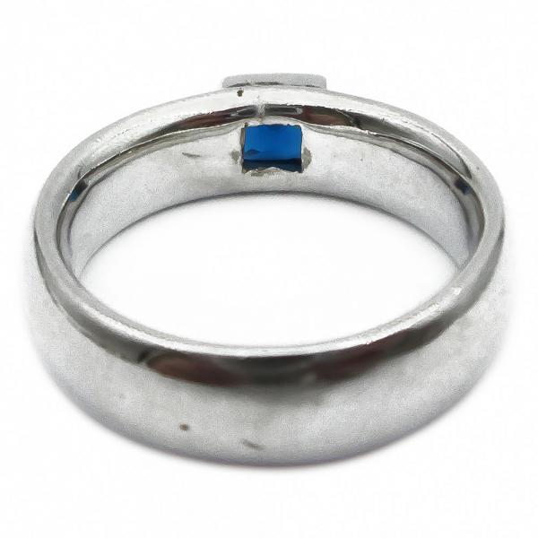 Hopeasormus sininen kivi 18,5mm #2