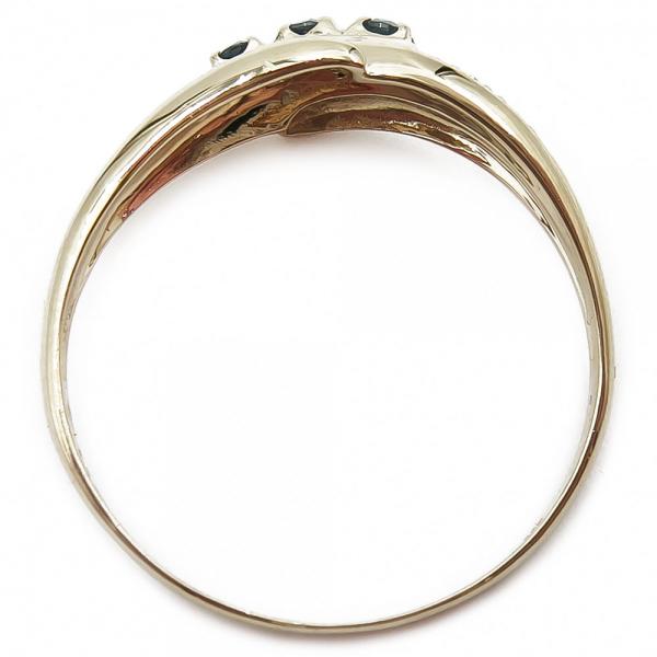 Timantti ja sinisafiirin värinen kivisormus koko: 21mm 0,006ct #2