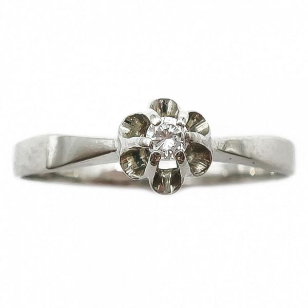 Valkokultainen Timanttisormus 0,05ct koko: 18+ #1