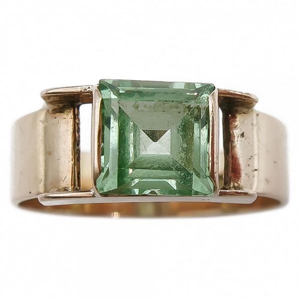 Sormus vaaleanvihreällä kivellä koko:17+ v.-64  #1