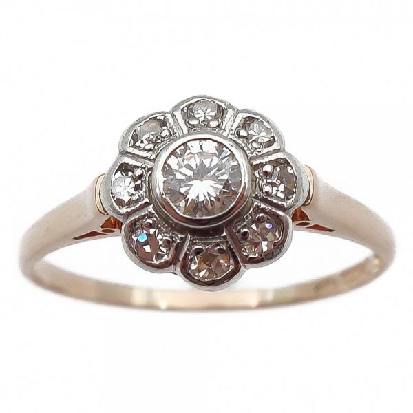 18k timanttisormus 0,19ct 20+ v.-74 #2