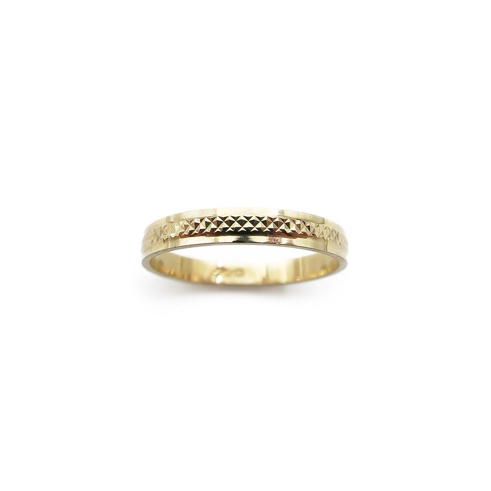 Kultainen sormus timanttileikkauksella 18,0 lev.3mm #2