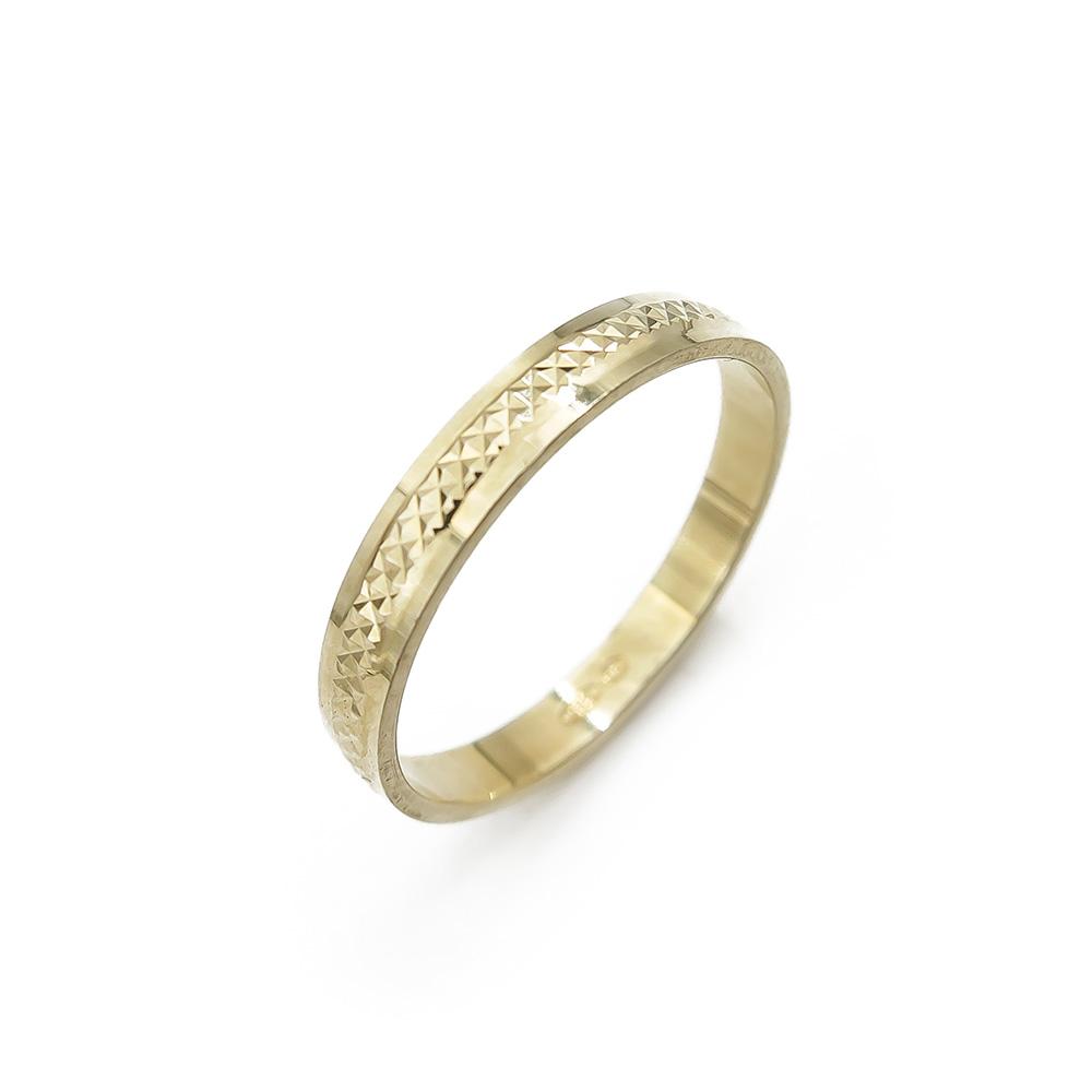 Kultainen sormus timanttileikkauksella 18,0 lev.3mm #0