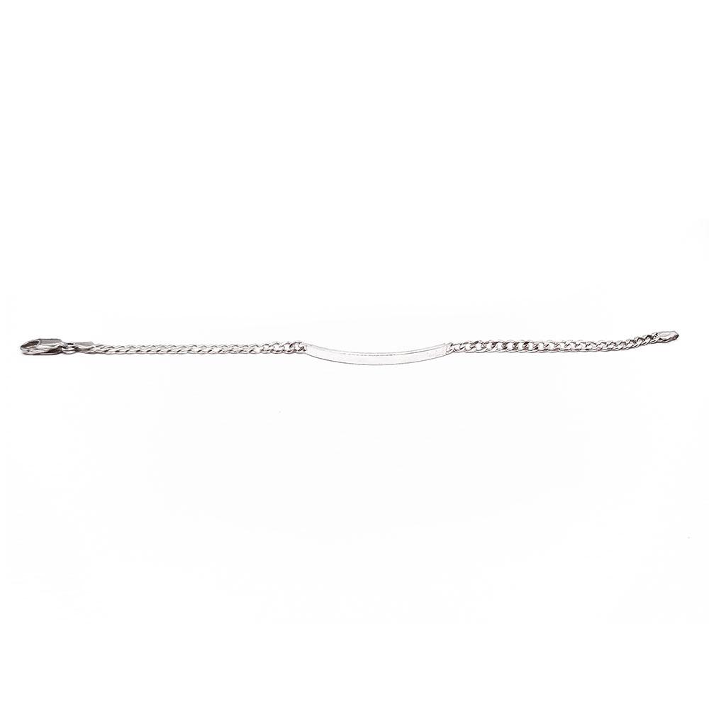 Hopeinen panssari-laatta ranneketju 20cm #1