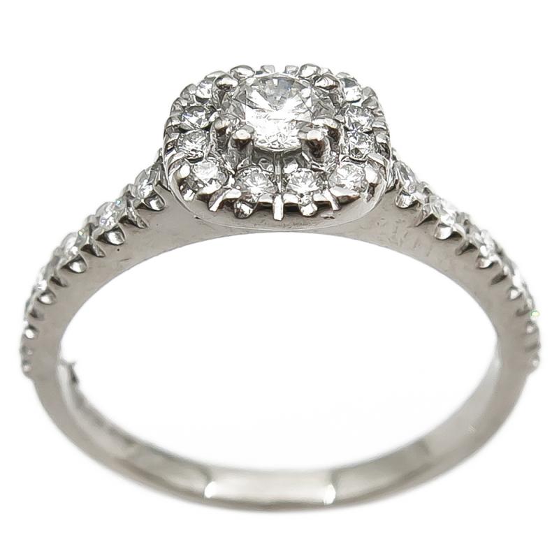 18k Valkokultainen Sandberg Toivomuslähde timanttisormus 0,24ct + 0,2ct 17mm #1