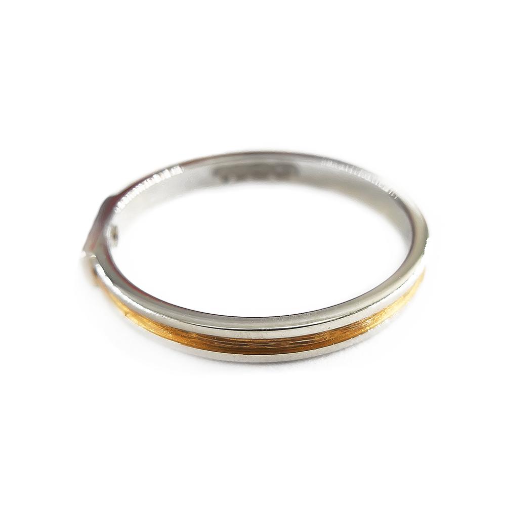 Lapponia kaksivärinen 14K timanttisormus 0,01 ct, 16,5 mm, 1975 #5 Kultatukku.fi