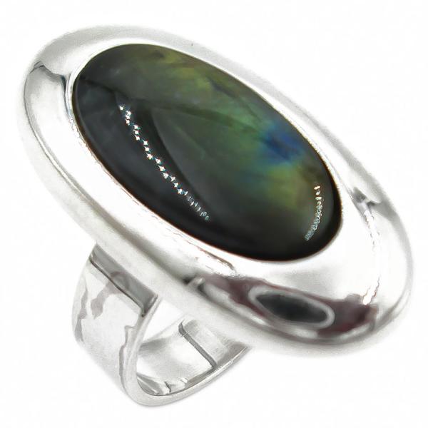 Kalevala Koru Elegant sormus 17mm spektroliitti kivellä #0