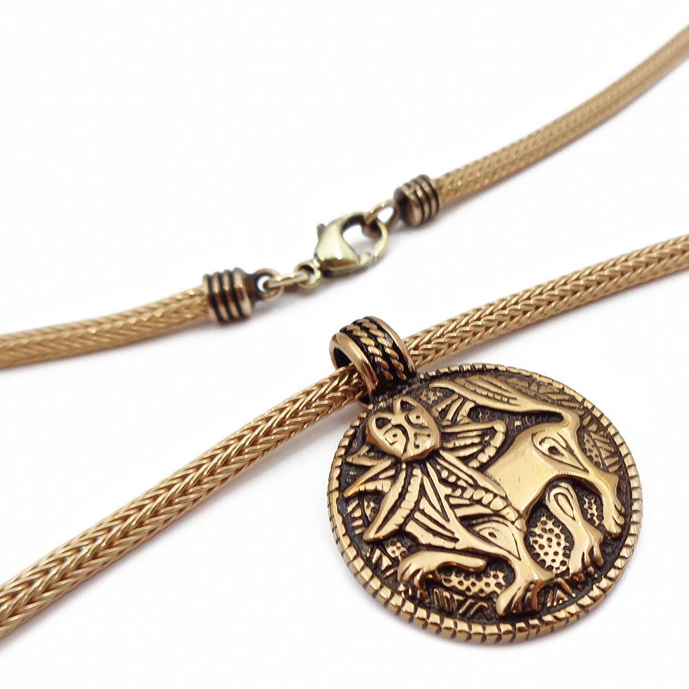 Kalevala Koru Aurinkoleijona kaulakoru 44cm, pronssi #1