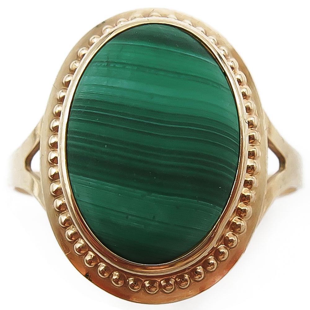 Sormus vihreällä kivellä 19,25mm #2