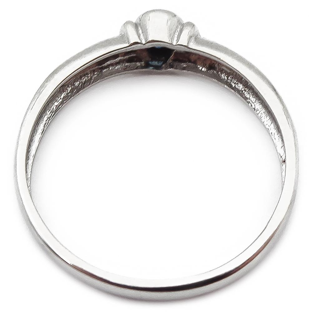 Valkokultainen sinisafiirisormus 19mm tim.0,01ct 2