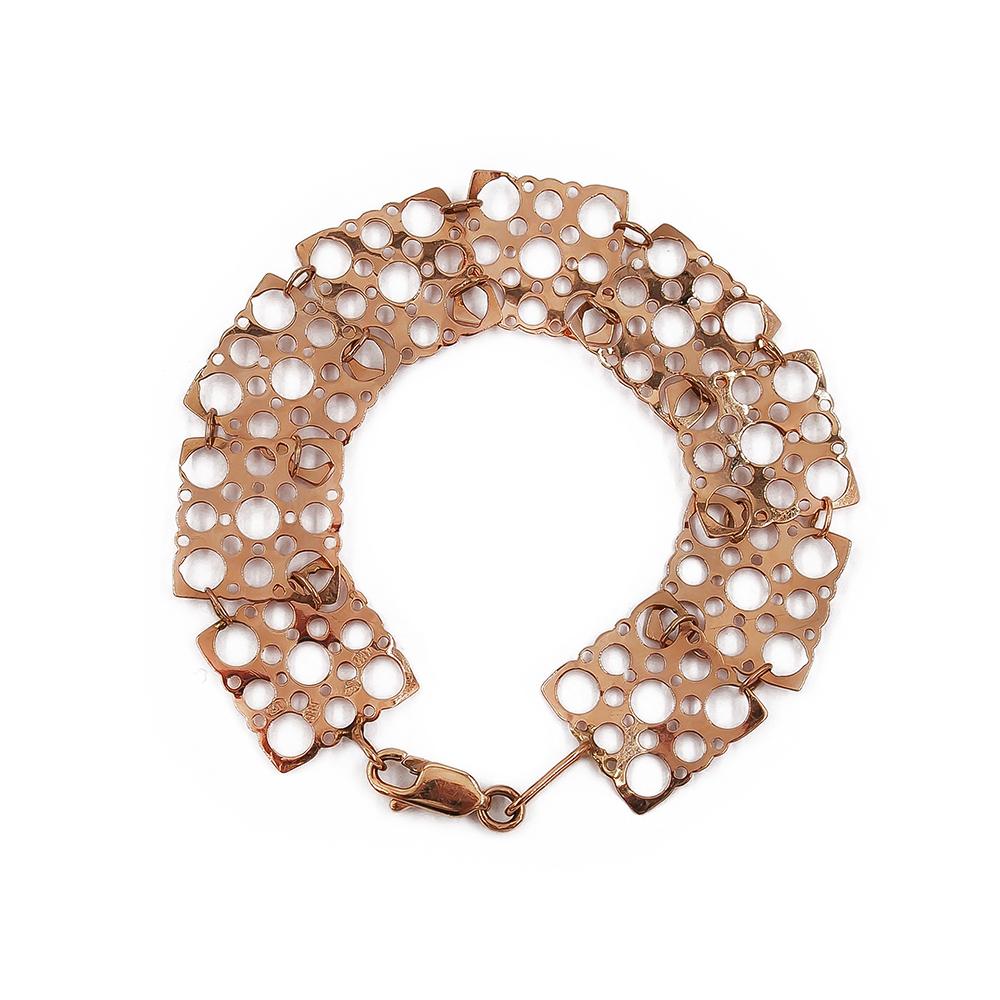 Liisa Vitali kultainen Pitsi rannekoru 18cm 15mm 1973 NW #1