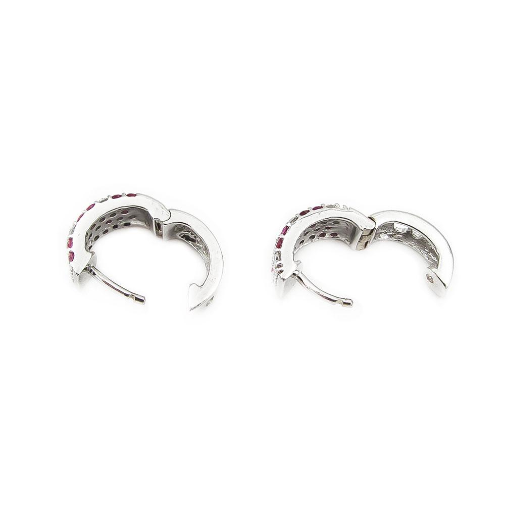Valkokulta korvakorut timanteilla 0.33ct #4