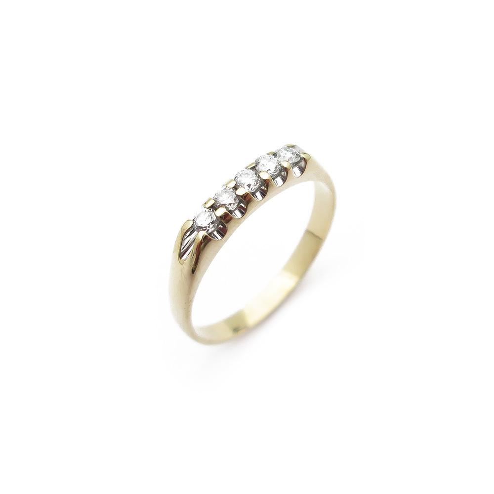 Kultainen timanttisormus 0,15 ct koko 19+ #0