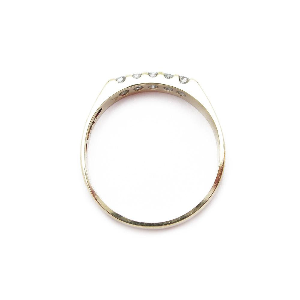 Kultainen timanttisormus 0,15 ct koko 19+ #2