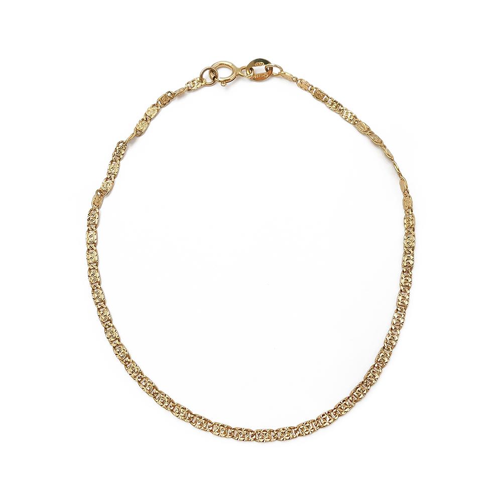 Timanttileikattu ranneketju 18,5cm #0