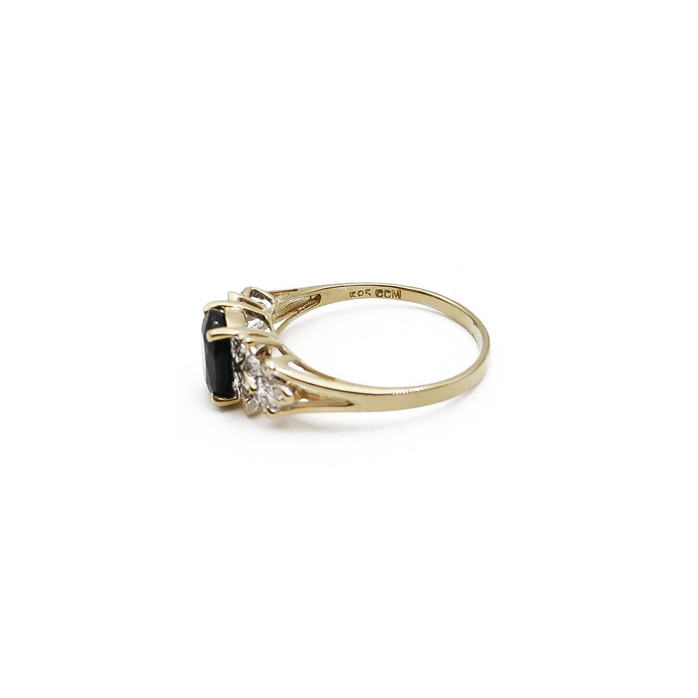 kultainen timanttisormus 16,25mm 0,024ct #3