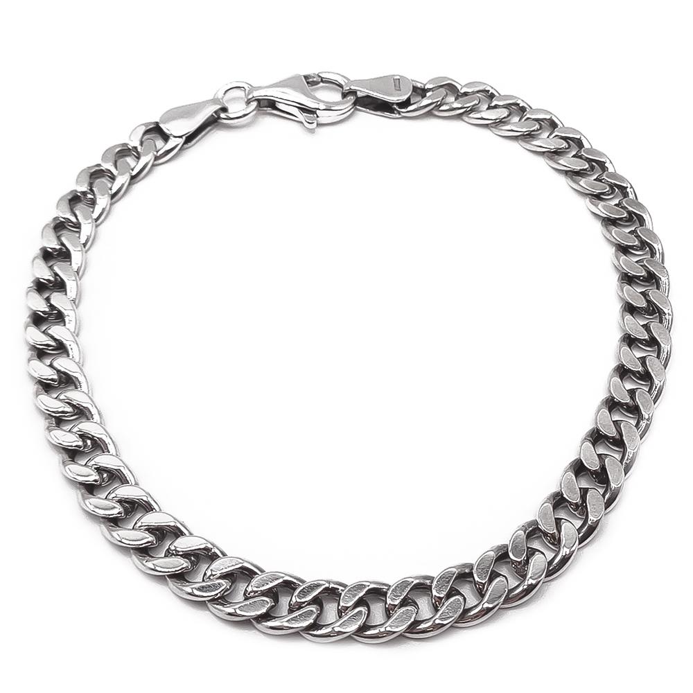 Hopeinen panssariranneketju 19,5cm #0