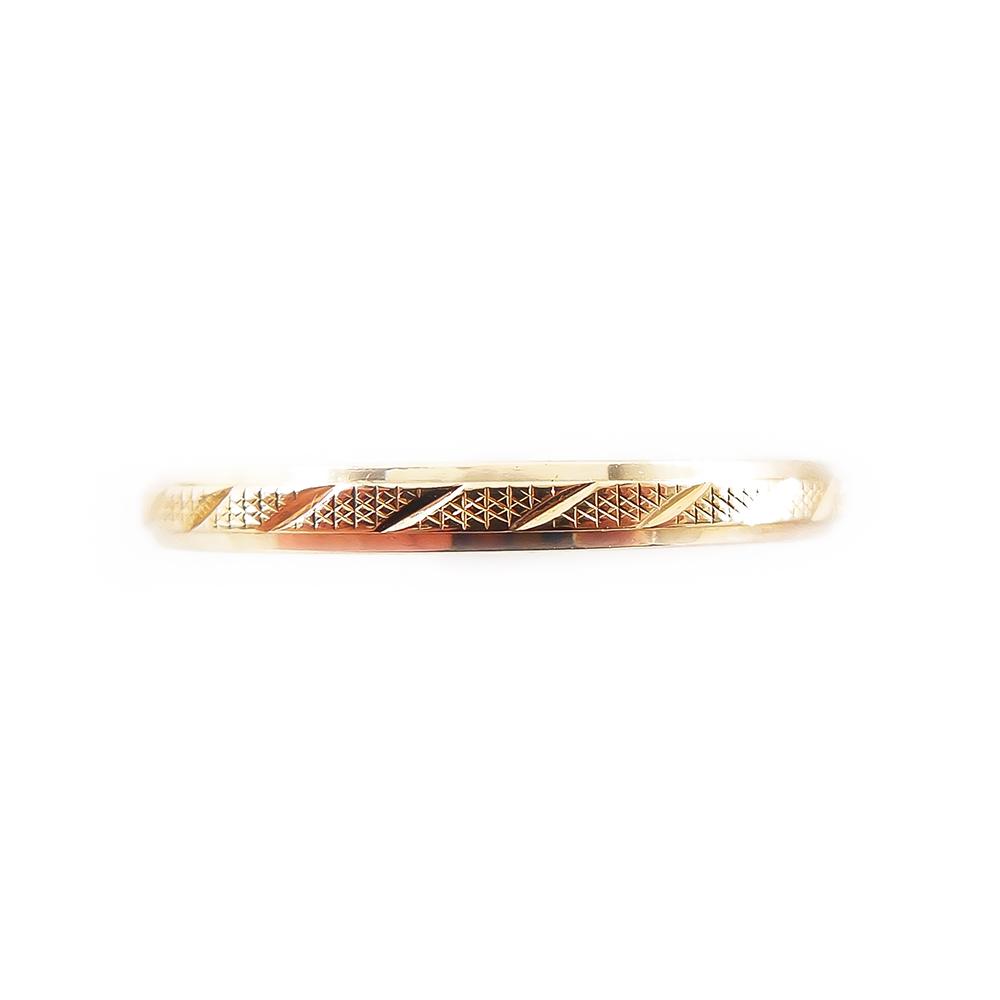 Kultainen kihla, kuviollinen 19mm #2