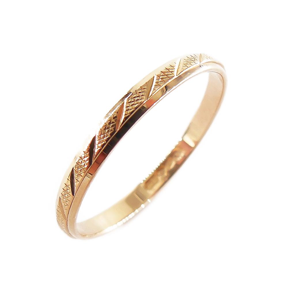 Kultainen kihla, kuviollinen 19mm #0